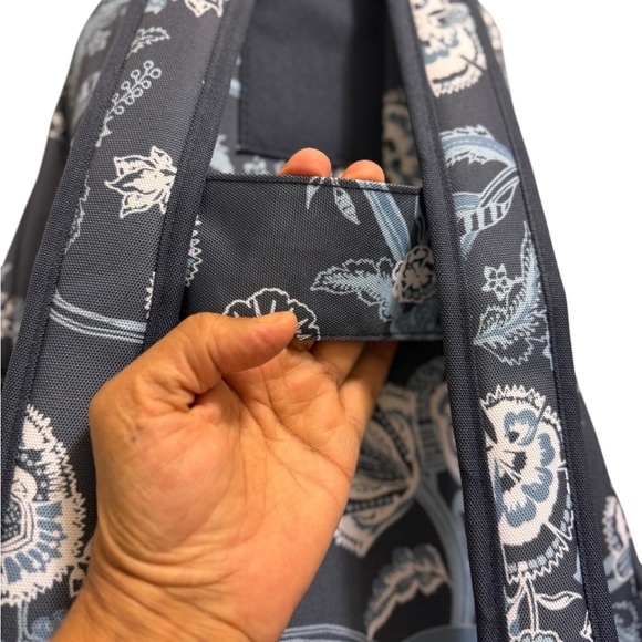 Spartina 449 blue  and Cream Floral tech Backpack - Picture 13 of 16